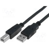 VCom USB 2.0 AM / BM Black - CU201-B-2.5m