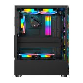 1stPlayer Кутия Case ATX - Fire Dancing V2-A RGB - 4 fans included
