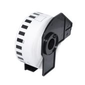Makki съвместими етикети Brother DK-22210 - Roll White Continuous Length Paper Tape 29mm x 30.48m, Black on White - MK-DK-22210