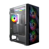 Montech кутия X3 MESH, Mid-tower Case, TG, 6 fixed RGB Fans, Black