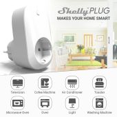 Shelly Безжична приставка за контакт Smart Wi-Fi Plug - Shelly Plug - 3500W with WATT Meter