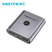 Vention HDMI 2.0 Switcher/Splitter 2-Port Bi-Direction - Silver Aluminium - AFUH0